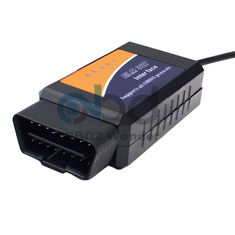 Лучшее качество ELM327 USB V1.5 OBD2 Диагностический кабель с чипом PIC18F25K80 ELM 327 оборудование 1,5 OBD II сканер ELM 327 USB 25K80