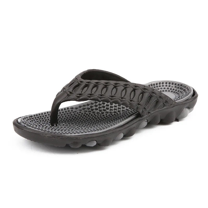 

Flip-flops New Men's Slippers Slip Large Size Toe Towed Breathable Beach Shoes