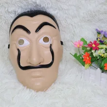 20 штук La Casa De Papel маска Сальвадор Дали Пластик лицо забавные костюмы с масками маска для косплея тушь Dali маска деньги маски