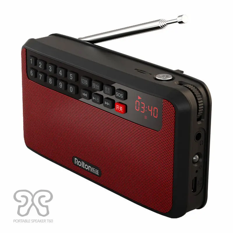 Портативный радиоприемник Ручной цифровой FM-динамик FM USB TF MP3-плеер стереоколонка