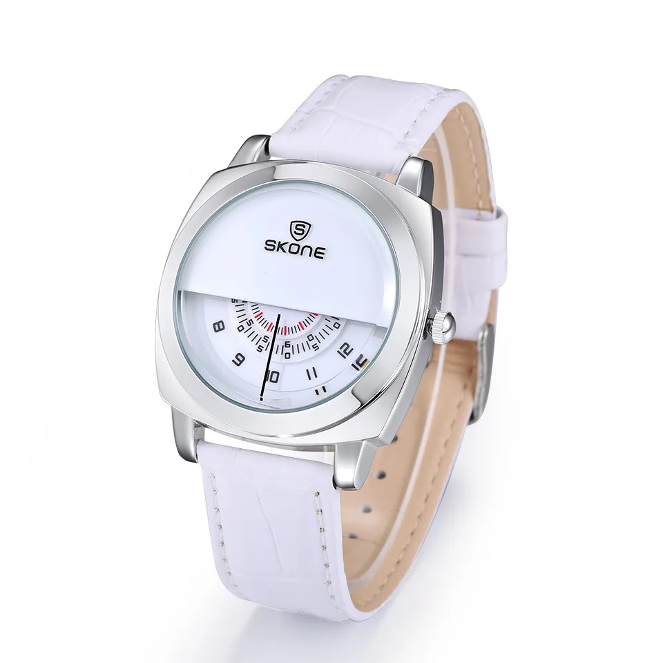 Бренд SKONE точные Уникальный специальный дизайн военные кожаные часы для мужчин и женщин спортивные часы модные часы Relogios