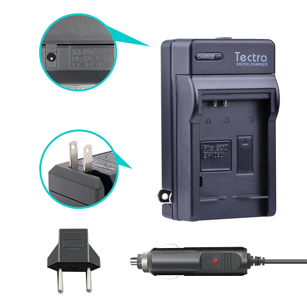 Автомобильное зарядное устройство Tectra + 2 шт. BP 1030 BP1030 батарея для Samsung NX200 NX210 NX300