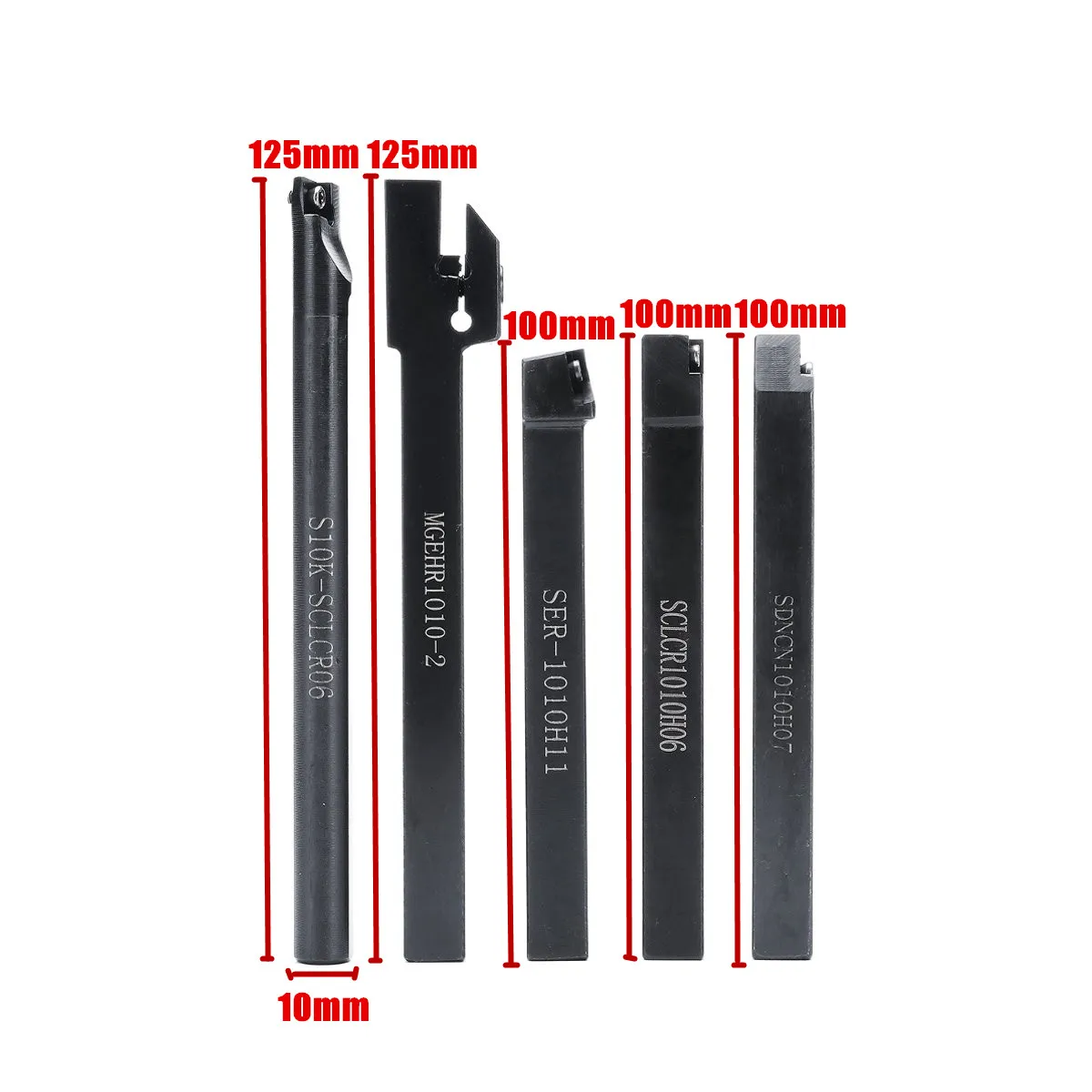 WOLIKE 5 шт. 10 мм хвостовик токарный инструмент держатель набор со вставками лезвие гаечный ключ для токарного станка и ЧПУ