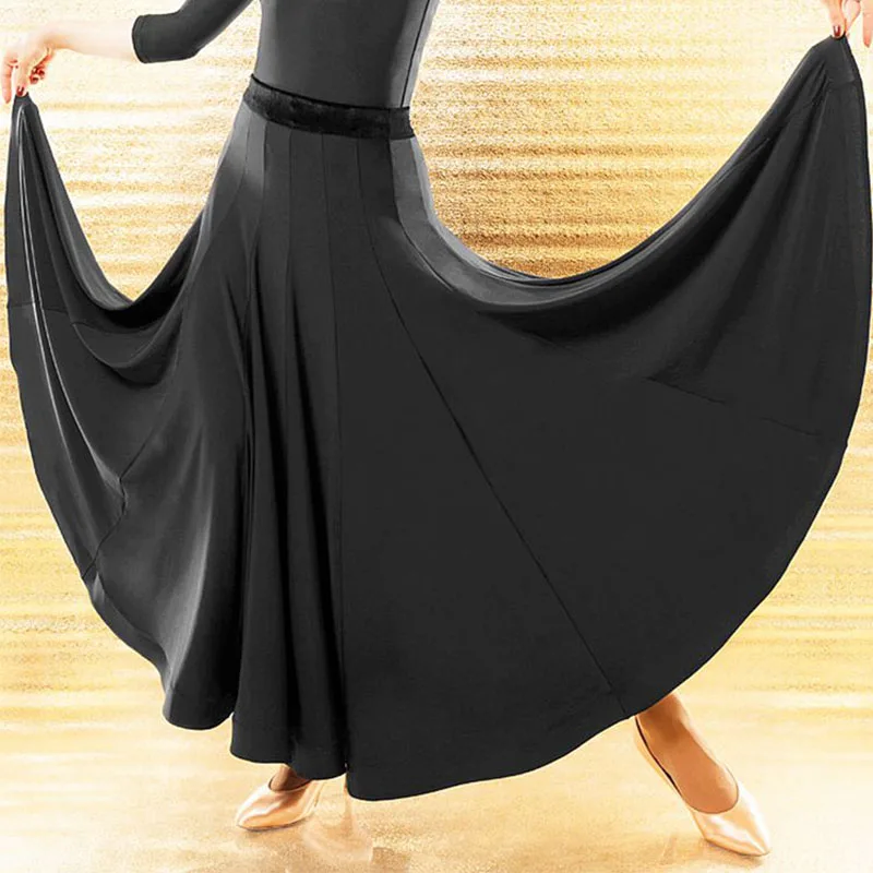 

New Ballroom Latin Dance Skirt Women Black Competition Long Skirts Cha Cha Waltz Dresses For Dancing Accept Customize Size