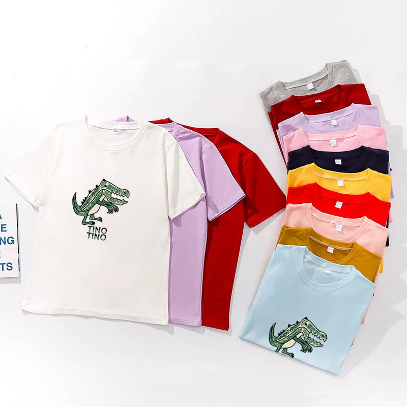 

Summer Casual Short Sleeve Cute Baby Crocodile Print Short Sleeve Pullover Top Shirt for Women Plus Size S-XXXL S19625