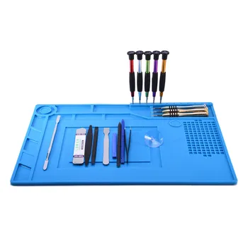 

Heat-resistant Soldering Mat Silicone Heat Gun BGA Soldering Station Insulation Pad Repair Tools Maintenance Platform Desk Mat