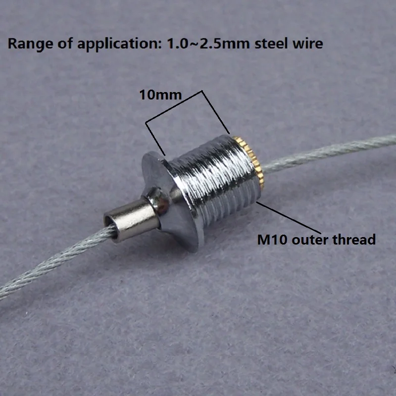 10 шт./лот 1,0-2,5 мм стальной трос фиксатор стальной трос зажим для провода фиксатор для офисного освещения подвесной светильник
