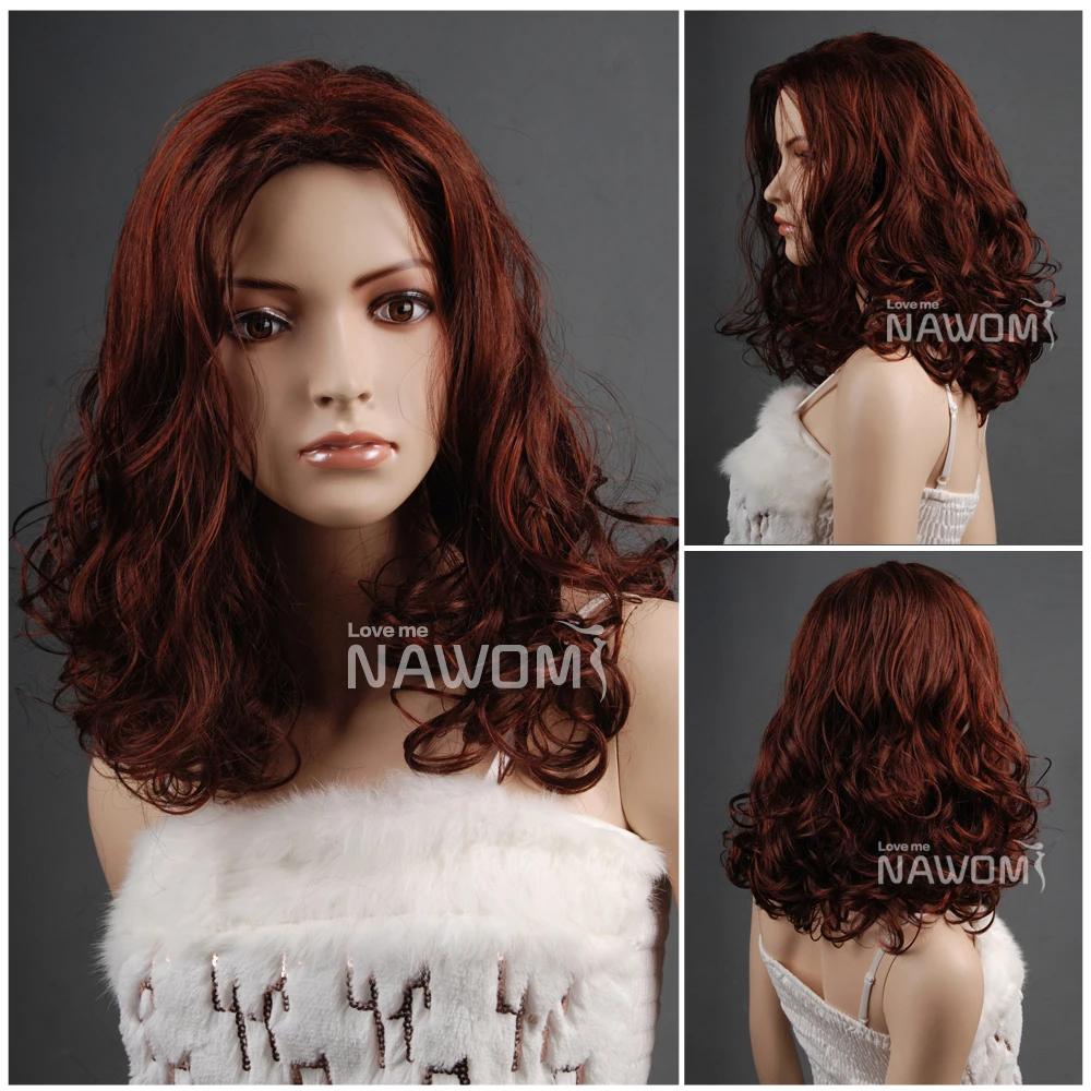 Online Shop Fashional And Charming Lingt Brown Curly Hair Wigs