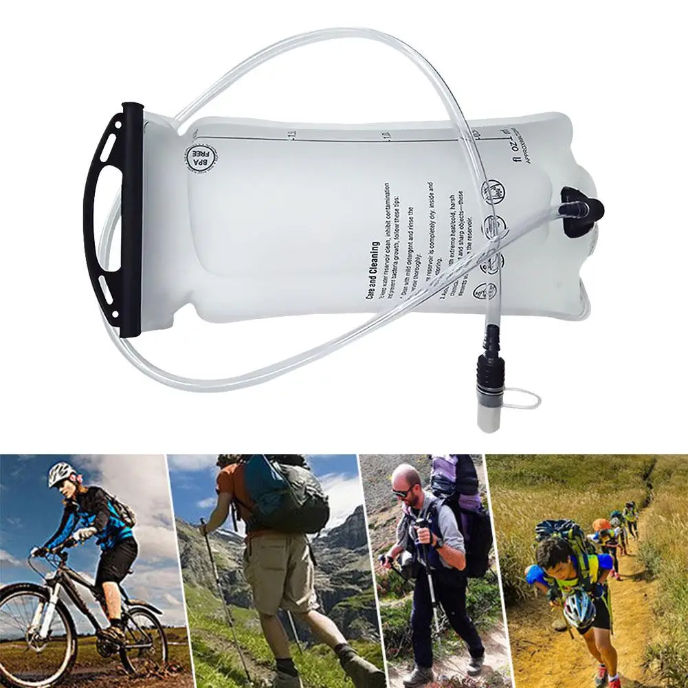 

Water Bladder 2L Full Opening TPU Water Bag Thickened Portable For Outdoor Activities Riding Hiking Mountaineering Running