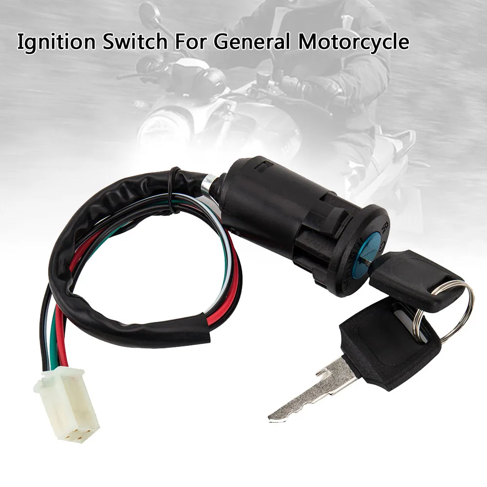 Motorcycle Ignition Barrel Key Switch 4 wire Universal Quad On/Off Pit