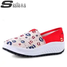 Frauen Müßiggänger Frauen Flache Schuhe Mode Low Top Weibliche Einzelne Schuhe Flache Plattform Fitness Schuhe # B1854