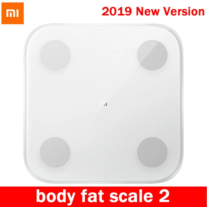 

2019 New Xiaomi Smart Body Fat Scale 2 Bluetooth 5.0 Balance Test Body Date BMI Health Weight Weighing Scale Monitor LED Display