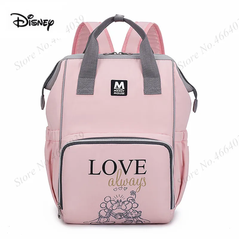 Disney Minnie Mummy сумка для беременных, брендовый usb-обогреватель, Большая вместительная детская сумка, рюкзак для путешествий, сумка для ухода за ребенком - Цвет: 81 pink