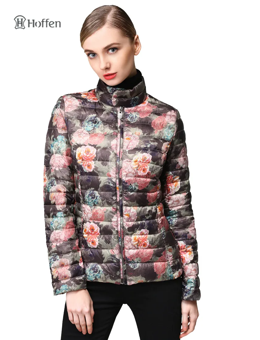 Impression Wj16w Canard Nouveautés Le Col Femmes Veste Fit Parkas Slim Hoffen 055 Pour Vers Montant Compressible Hiver Bas Floral De nPN0XZO8wk