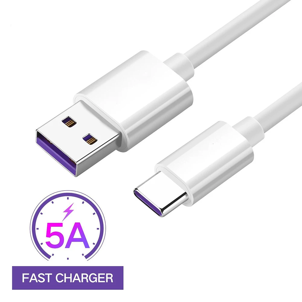 1 M/2 M سريع شحن USB C كابل 5A شاحن فائق كابل يو إس بي نوع C للهاتف المحمول