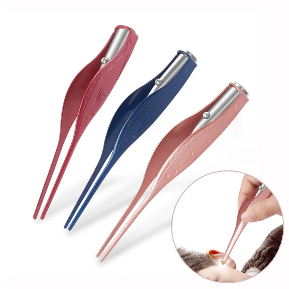 

1PCS Luminous Ear Wax Cleaner Flashlight Earpick Earwax Remover Tweezer Ear Curette Care Tool For Children Baby Kids #289550