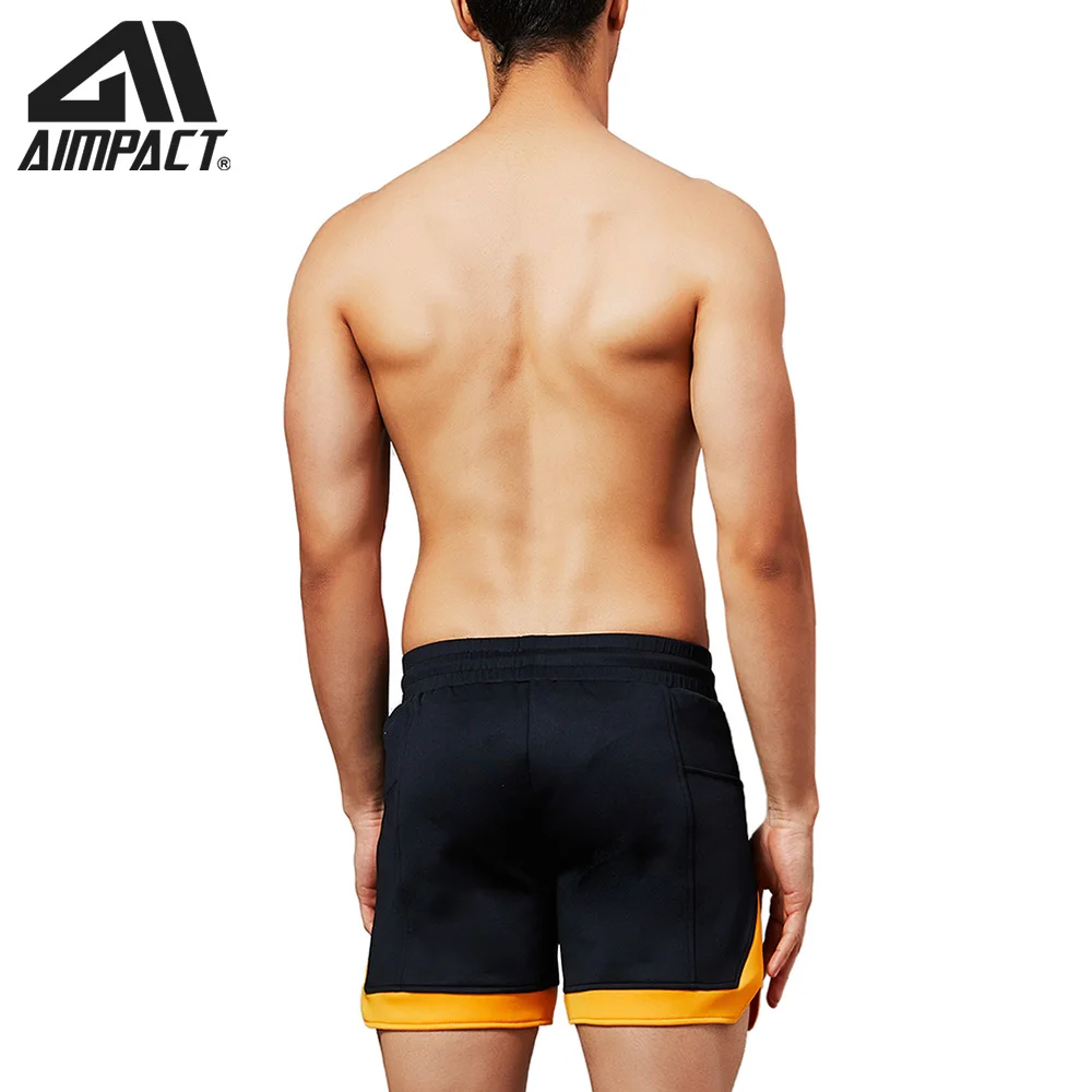 Aimpact, модные повседневные шорты для мужчин, спортивные, для бега, тренировки, для спортзала, тренировочные шорты, Спортивная, мягкая, домашняя одежда, короткие плавки, AM2209