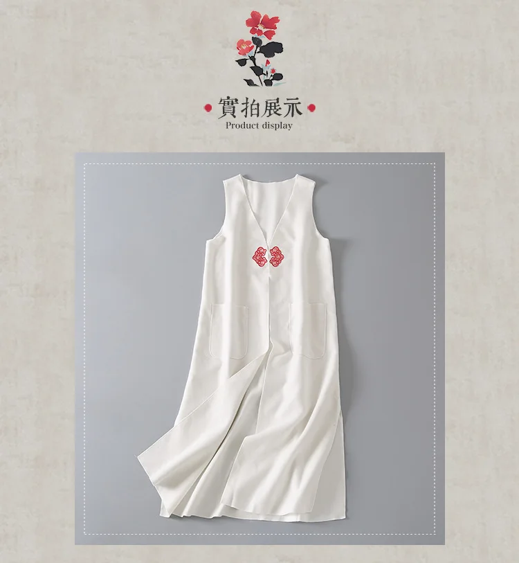 Китайский осенне-зимний шерстяной жилет с вышивкой, костюм, куртка без рукавов в китайском стиле
