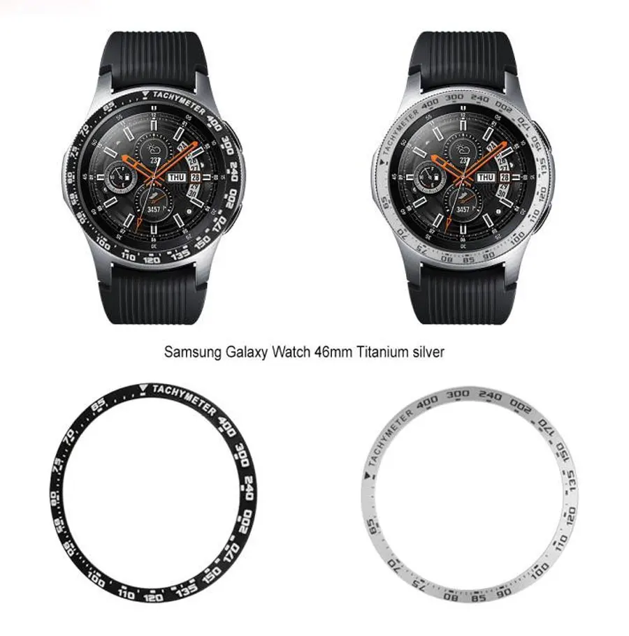 Galaxy Watch 46 мм кольцо для samsung gear S3 Frontier 42 мм металлическая клейкая крышка против царапин Смарт часы крышка аксессуары