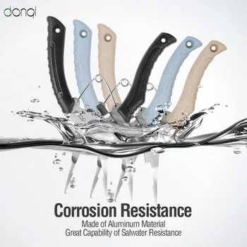 

DONQL New Multifunctional Fishing Pliers Scissor Braid Line Lanyards Cutter Lure Hooks Remover Sheath & Retractable Tether