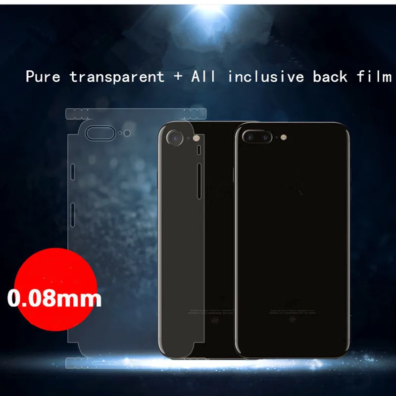 

Full cover Durable Pure Transparent Back Screen Protector Film For iphone 6 6s 6plus 6splus 7 7Plus 8 8Plus