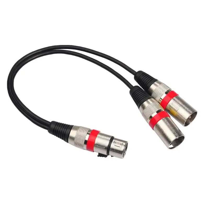 3Pin XLR гнездовой разъем на 2 папа кабель Шнур для аудио миксера усилители микрофон