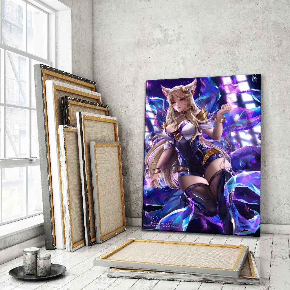 League Of Legends сексуальная картина Ahri современное искусство домашний декор настенный