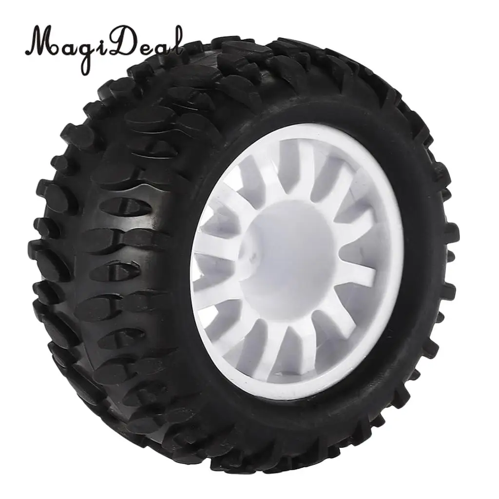 MagiDeal Rubber 1/16 RC Climbing Car Monster Truck Wheels Tyres Tire for HSP HPI ZD Racing GizmoVine WPL FS Wltoys RC Car Parts