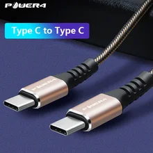 Power4 1 м 2 м USB C кабель для Macbook pro Плетеный 3A PD Быстрая зарядка USB кабель type-C для huawei P20 30 samsung S8 S10
