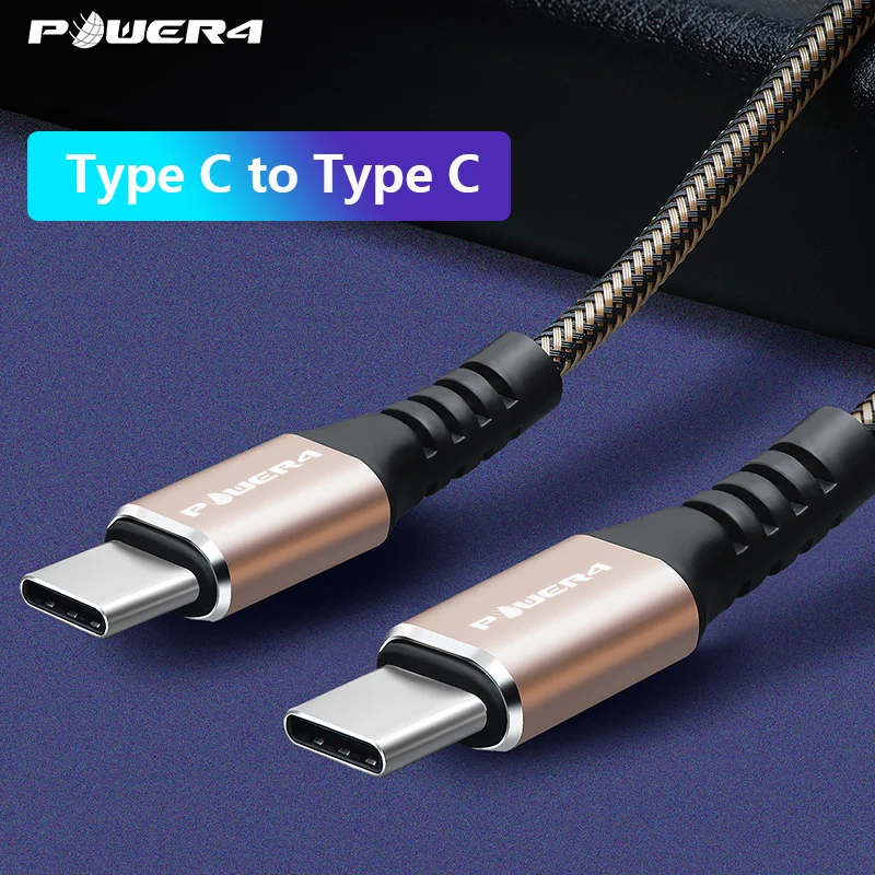 

Power4 Original USB type C to USBC Cable For Macbook Charge USB-C Cable For iPhone Huawei iPad Fast Charging USB C Cable