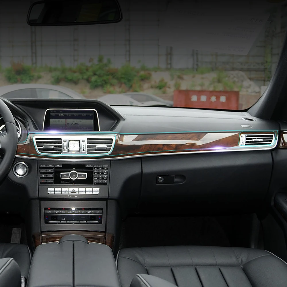 Us 15 36 51 Off Car Center Console Control Gear Panel Interior Trim Protective Film Sticker For Mercedes Benz E Class W212 2014 2016 Accessories In