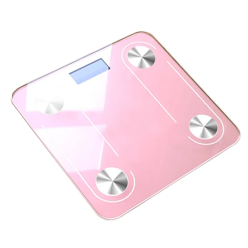 Rose Gold Весы для тела в ванной комнате, напольные, умные, электронные, с подсветкой, цифровые весы для тела, Bluetooth APP, Android или IOS - Цвет: Rose Gold