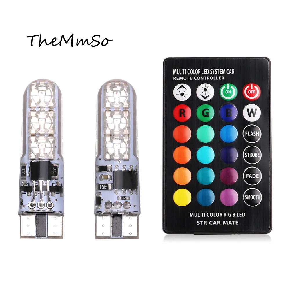 RGB Автомобильная широкополосная лампа T10 силикагель 5050 6SMD Автомобильный