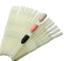 YUOTYTYTTY111 150 советы/pack Ложные Nail Art Советы наборы палочки доска вентилятор ШАП Дисплей инструменты польский гель практика натуральный Цвет