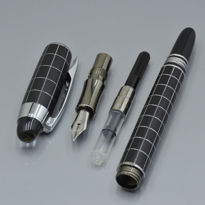 Baoer 79 высококачественная черная ручка из смолы и металлической сетки, авторучка с офисными и школьные письменные принадлежности, гладкие фирменные подарочные ручки
