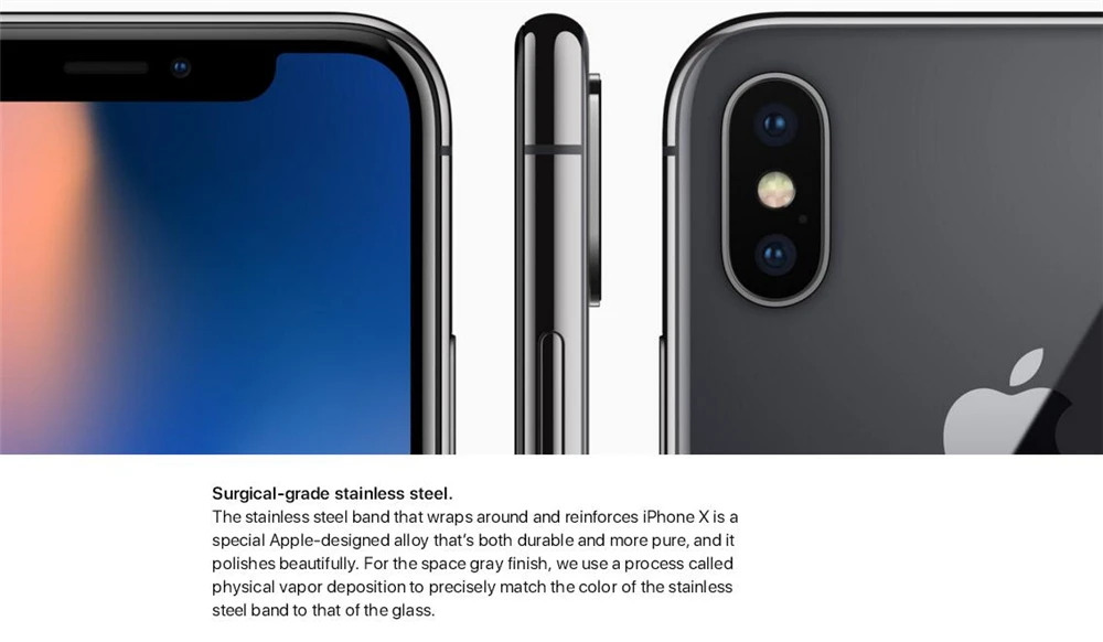 Apple iphone X Face ID 5," сенсорный экран 3 ГБ ОЗУ Hexa Core iOS A11 двойная камера 12 МП 4G LTE разблокированный iphone x Черный Белый