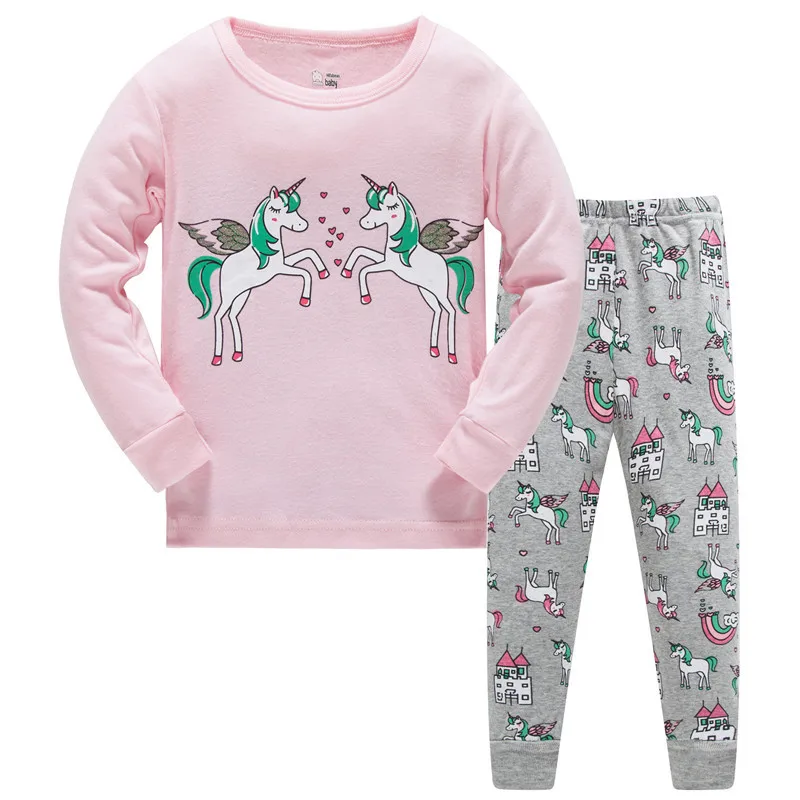Conjunto de Pijamas do Bebê Conjuntos de Pijamas Roupa de Dormir do Miúdo Crianças Meninas Animal Algodão 26 High Quality Mamãe e Bebê
