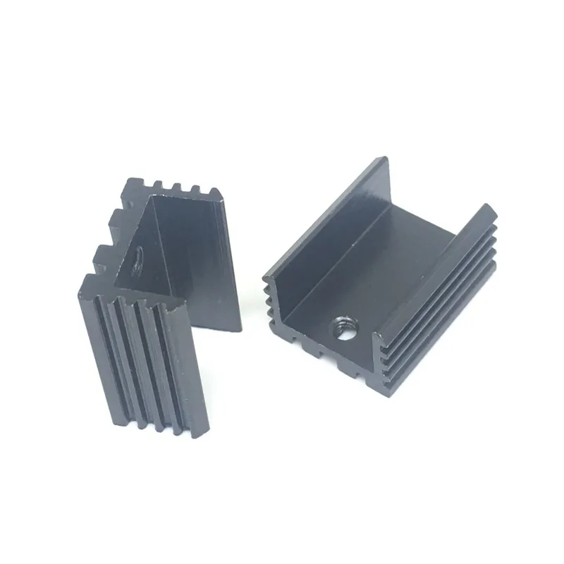10pcs Free Shipping Aluminium TO-220 Heatsink TO 220 Heat Sink Transistor Radiator TO220 Cooler Cooling black 20X15X10MM 5