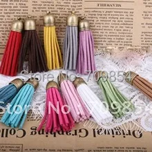 100 шт/партия 55 мм DIY антикварные красочные результаты с замшевым шнуром кисточки хвост ювелирные изделия компоненты