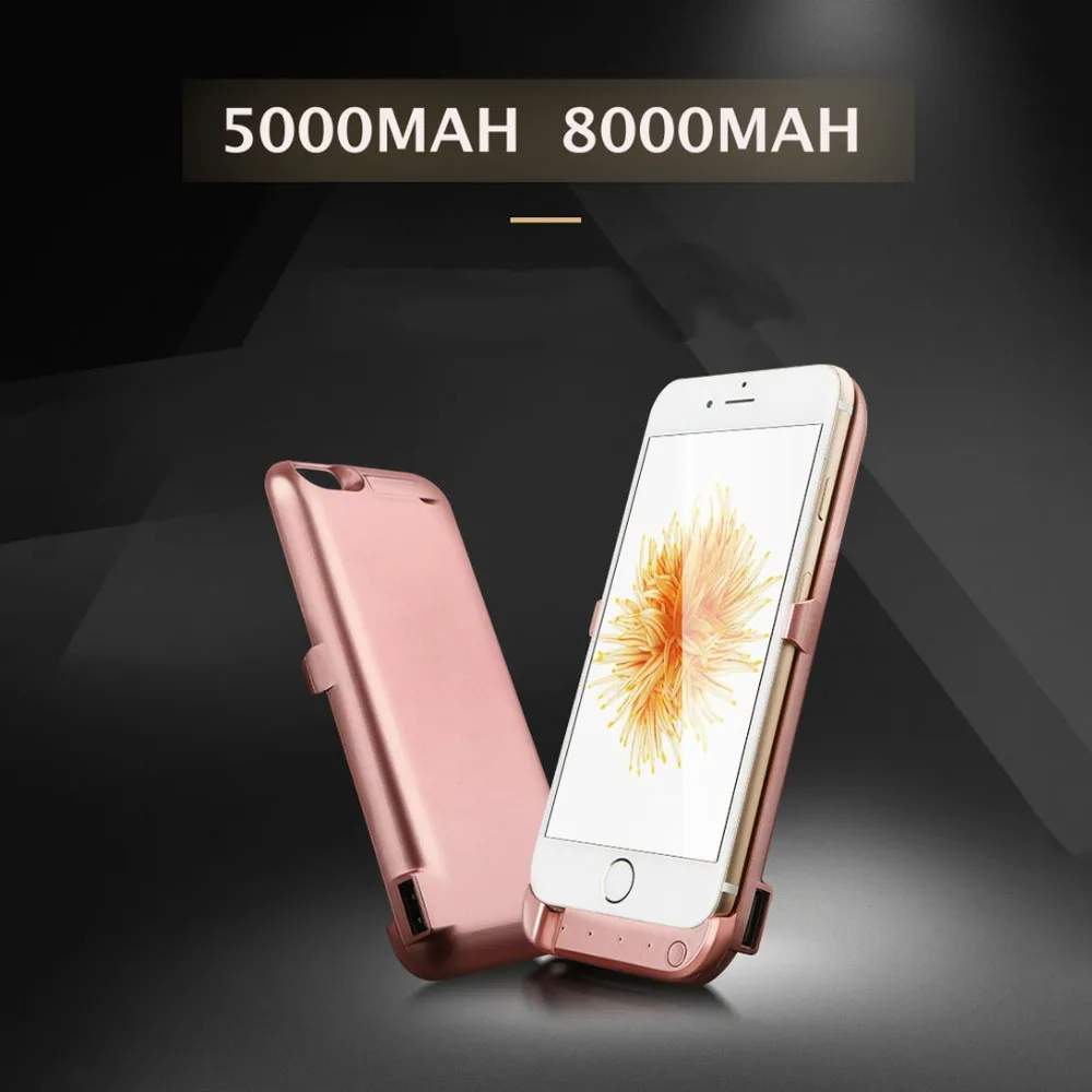 

8000/5000mAh External Battery Case For iphone 6 6S Plus Battery Charger Case Cover For iphone 6 6s Power Bank Backup Cover Case