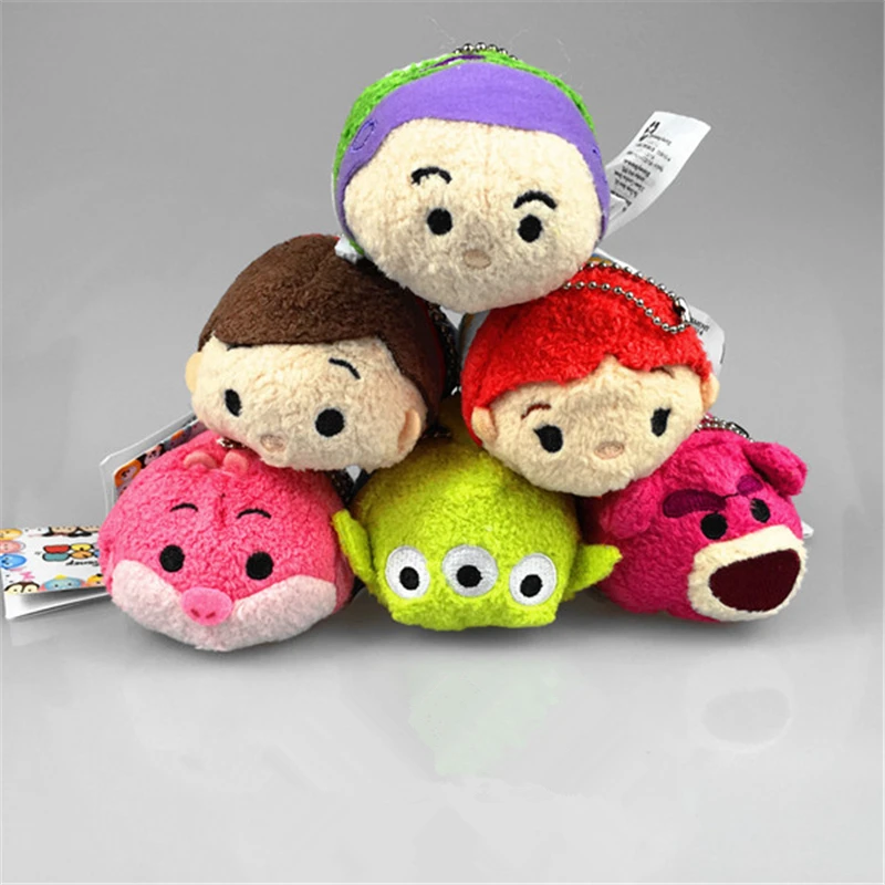 Diseño de Navidad dibujos animados limitado Tsum accesorios de teléfono limpiador de pantalla paño lindo muñecas colgante llavero Mini peluche juguetes de peluche