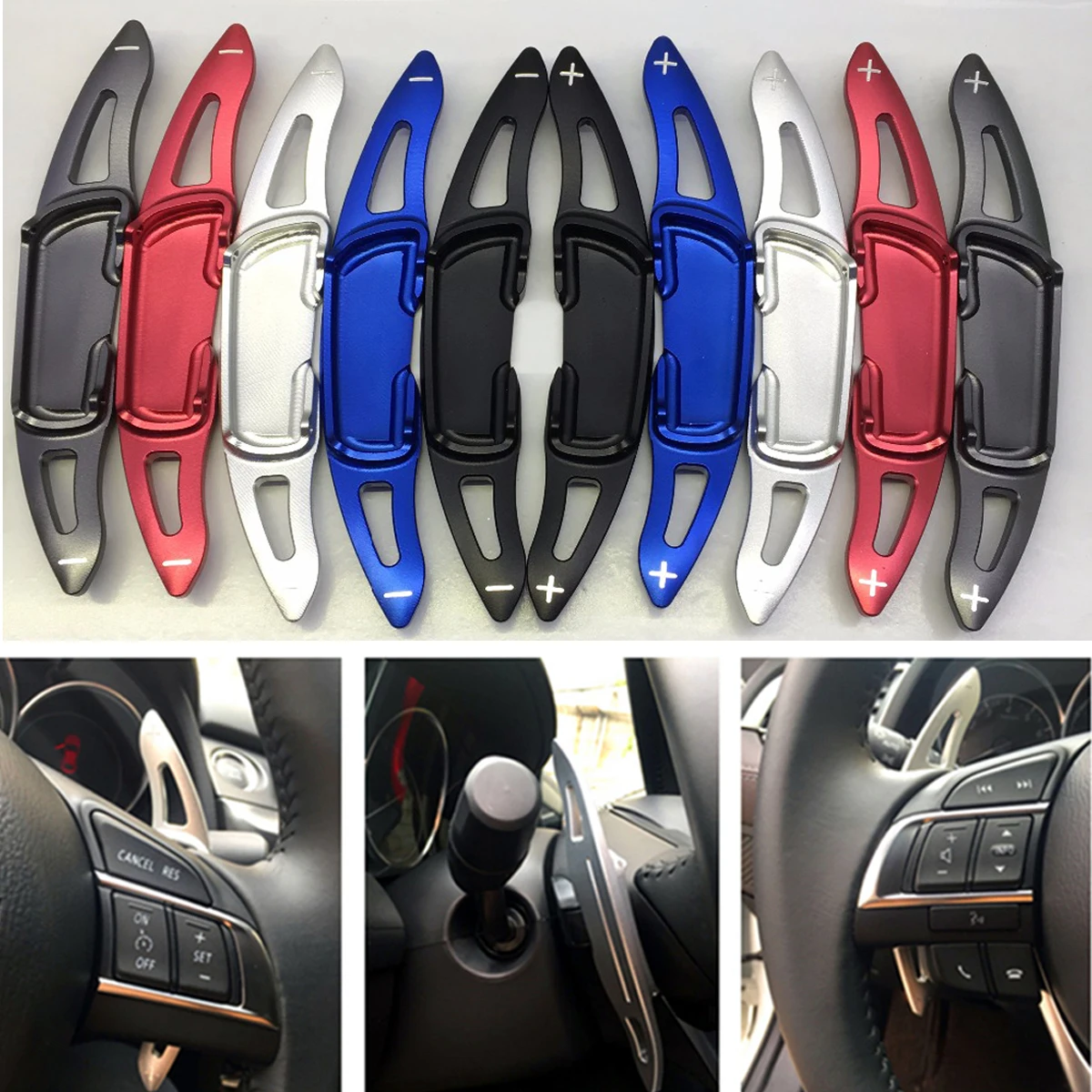 Рулевое колесо DSG paddle shifters из алюминиевого сплава для Mazda 3 6 BM GJ Mazda3 Mazda6 CX5 Paddle