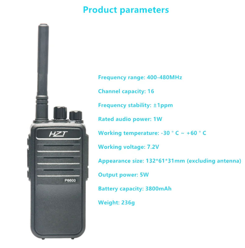 Цифровая Коммерческая рация 5 Вт 3800 мАч цифровой аналоговый двойного назначения мини беспроводная прочная и прочная P6600