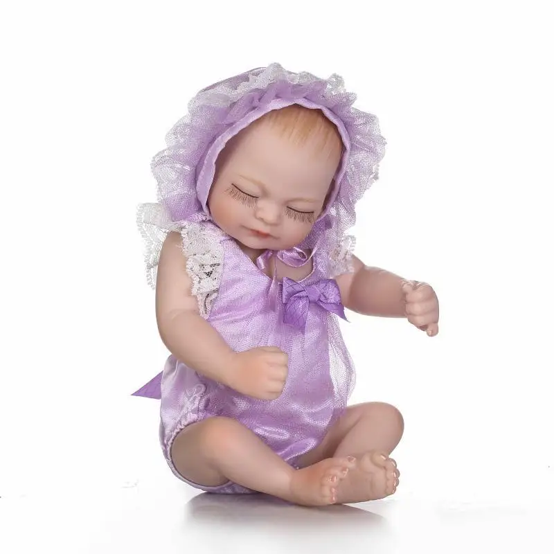 Reborn baby реалистичный реборн силиконовый реборн кукла игрушка как настоящий полный силиконовый корпус новорожденные младенцы кукла bebes reborn bonecas - Цвет: Белый