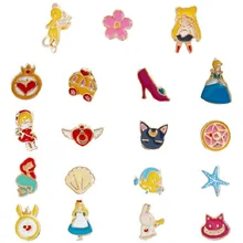 Милые японские серьги, аниме серьги, Мультяшные женские серьги, Алиса, Симпатичные серьги-гвоздики, Золушка, мини серьги, Ювелирное Украшение