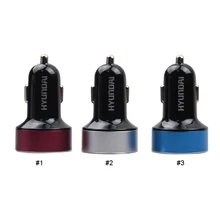 HYUNDAI Car Charger 5V 3.1A Quick Charge Dual USB Port LED Display Cigarette Lighter cell Phone Adapter Car Voltage Diagnostic