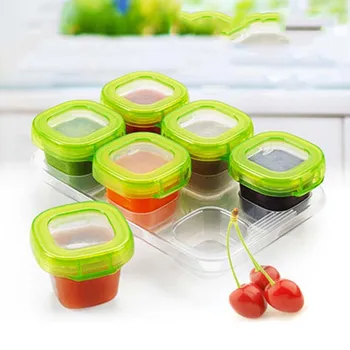 

6Pcs Set Baby Food Container Memory Storage Box Baby Milk Box Infant Food Supplement Crisper Lunch Snack Tableware