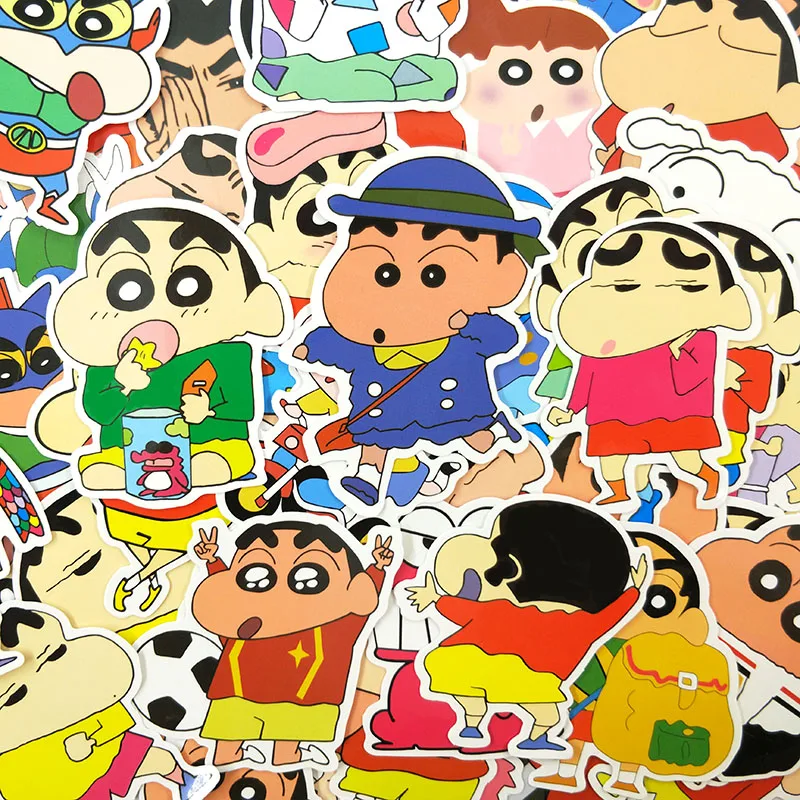 50 шт./компл. Crayon Shin-chan декоративная наклейка мультфильмы стикер для ноутбука гитара мотоцикл багаж скейтборд украшение в стиле "каракули" игрушка