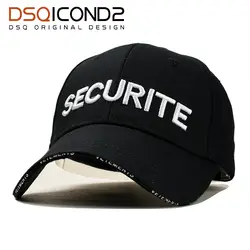 DSQICOND2 летняя вышитая буква SECURITE Бейсбол Кепки Dad Hat Мода Регулируемый Хлопок Snapback кепки в стиле хип-хоп для парня девушку