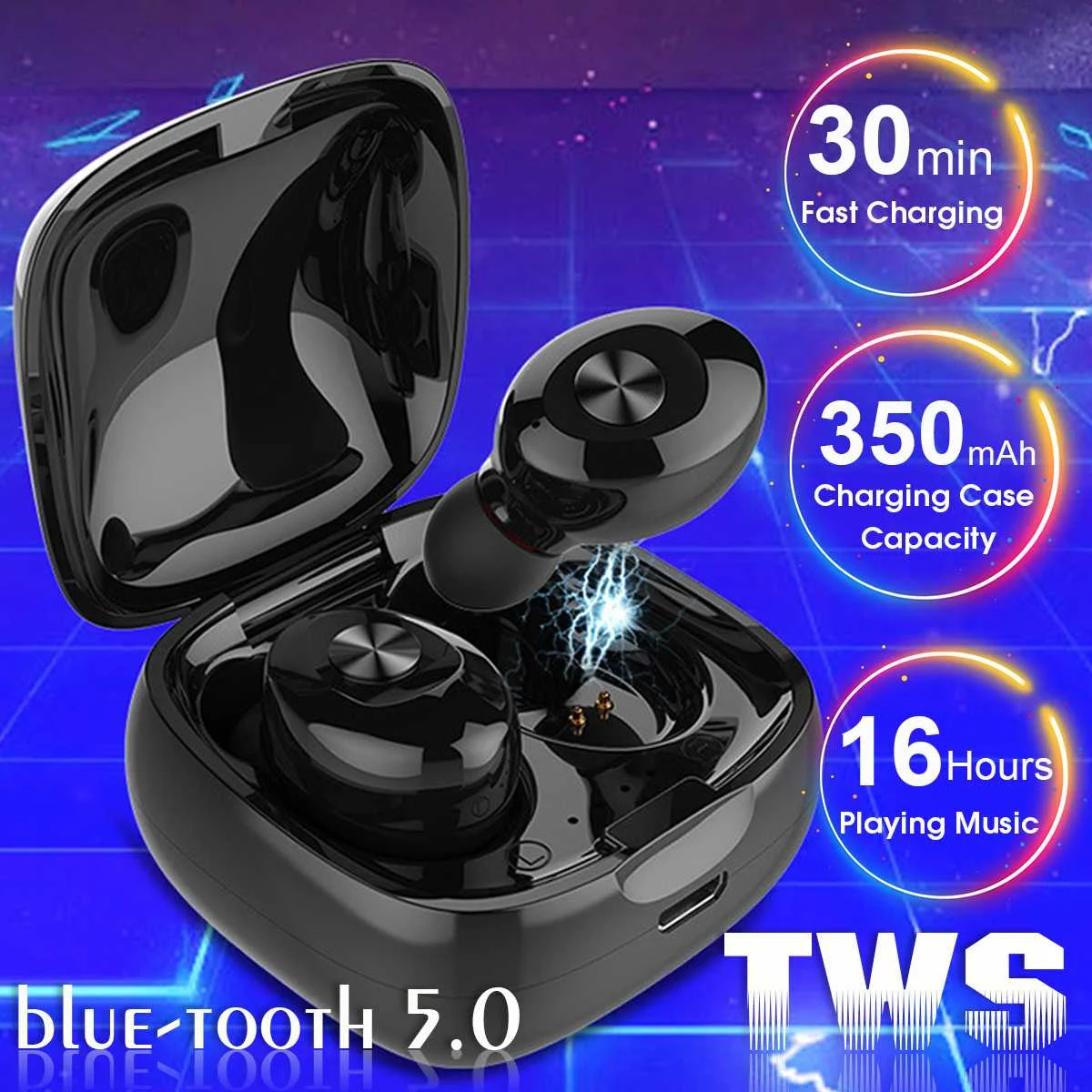 XG12 TWS bluetooth 5,0 наушники беспроводные Earbus стерео HIFI Звук спортивные наушники Handsfree USB игровая гарнитура с микрофоном